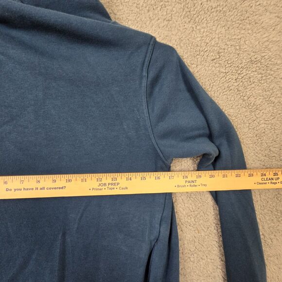 Athleta Cozy Karma II Sweatshirt Soft Twist Funnel Neck Dark Blue Sz XXS - Picture 7 of 9